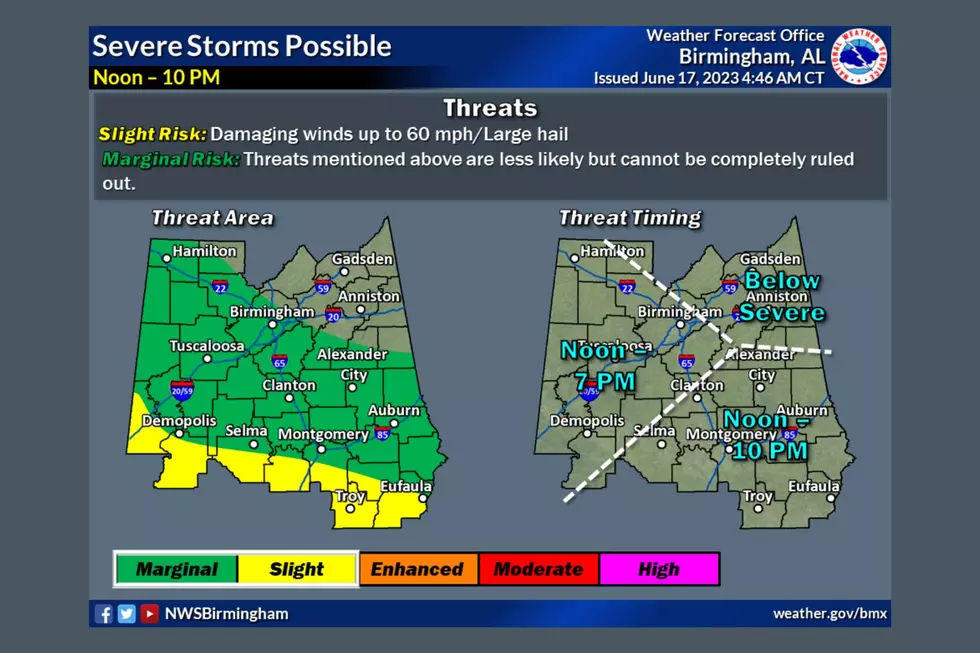 Possible Severe Weather Saturday Afternoon, Evening in West, Central Alabama