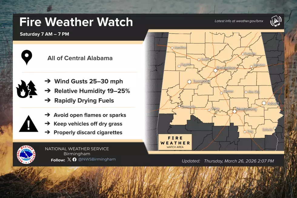 Outdoor Burning Discouraged as Fire Weather Watch Across Alabama